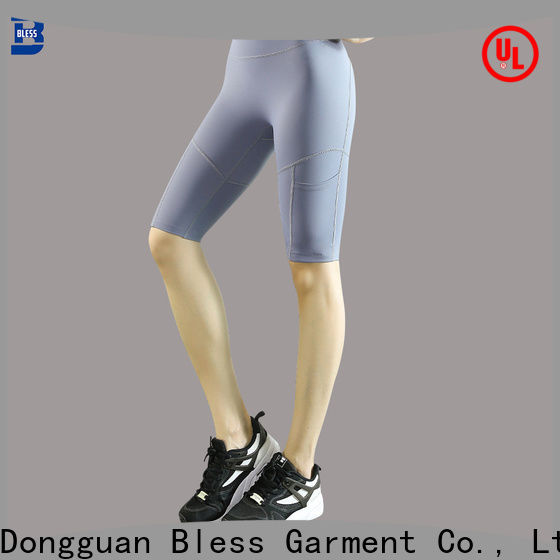 Bless Garment high waisted athletic shorts from China for fitness