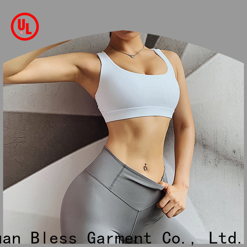 Bless Garment V-neck mesh gym top from China for sport