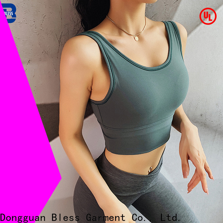Bless Garment strappy sports bra factory price for running