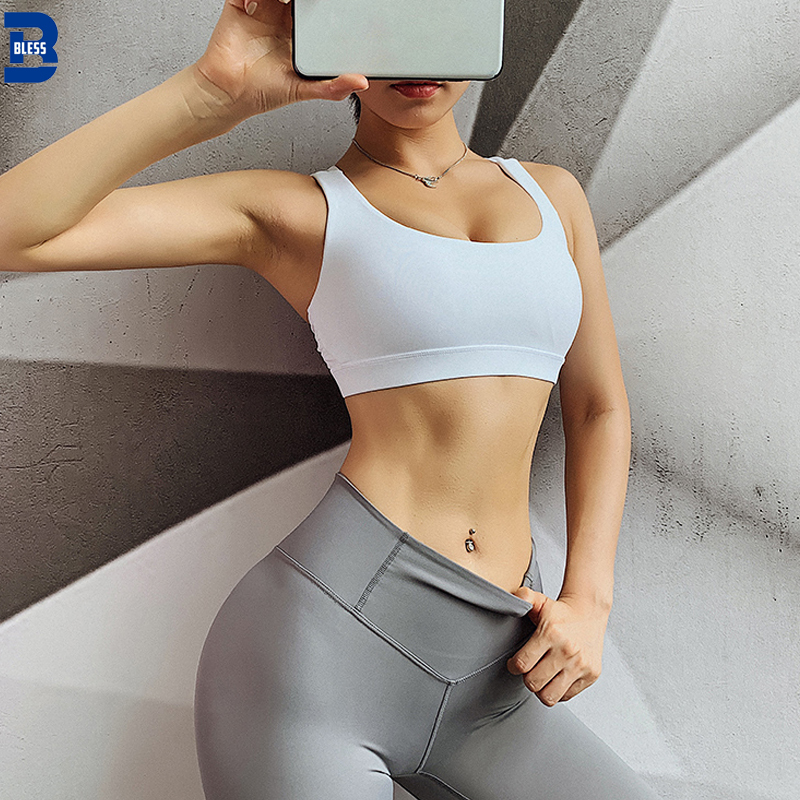 Custom Blank Yoga Fitness Strap Ultimate Nylon Plus Size Sports Bra